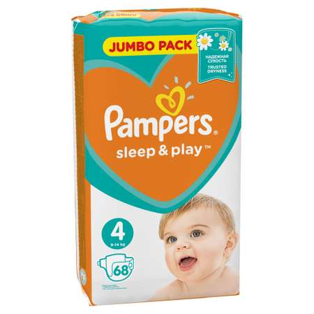 Подгузники Pampers Sleep and Play 4 9-14кг 68шт