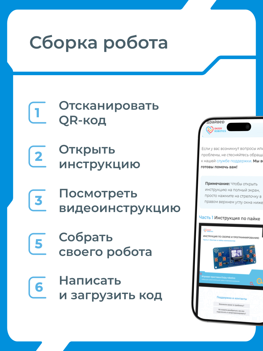 Конструктор Enjoy Robotics Игровая приставка электронный - фото 9