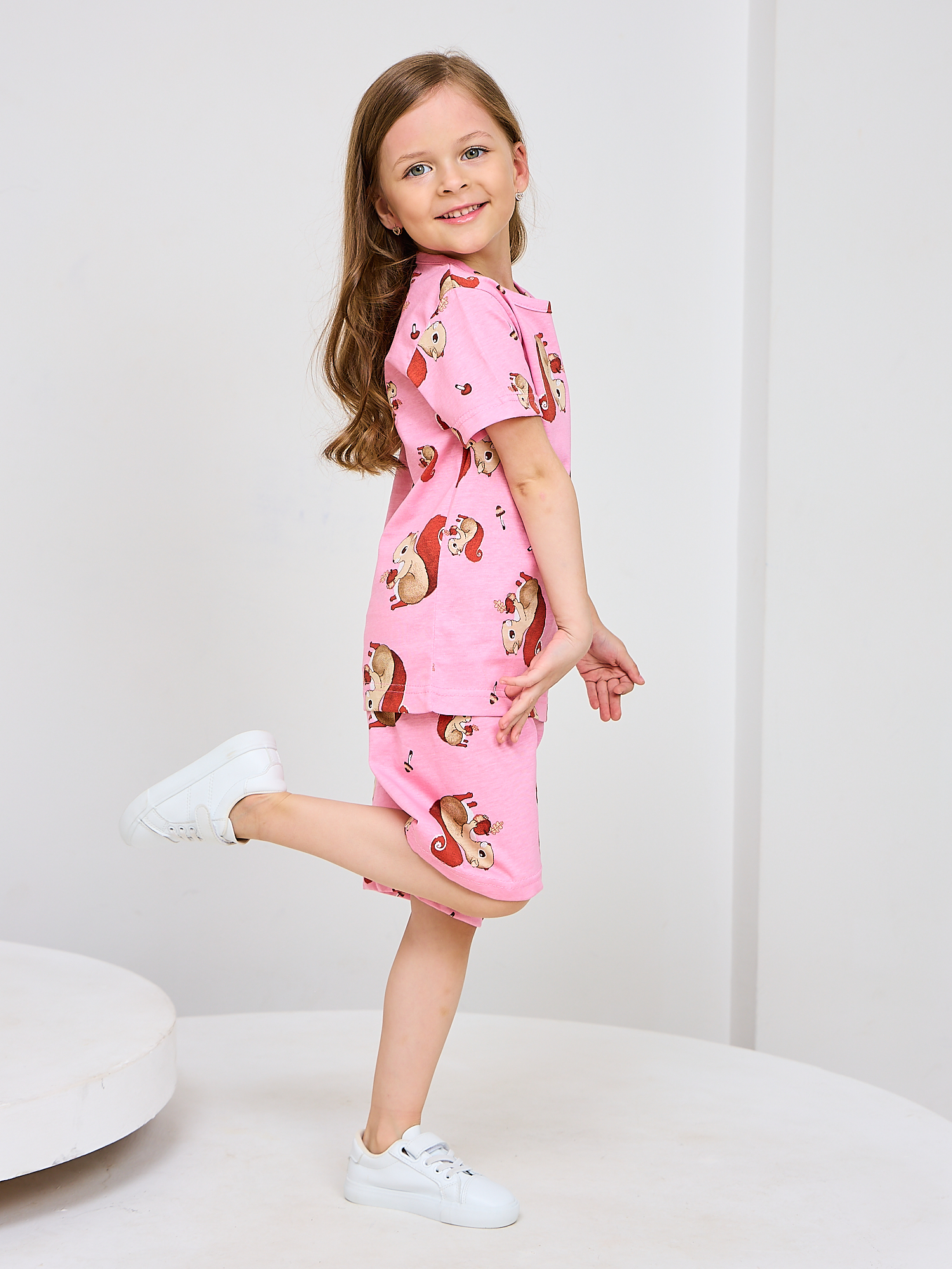 Костюм Mil Art kids 1902201547SUIT-SHORTS-LETO-PINK - фото 2