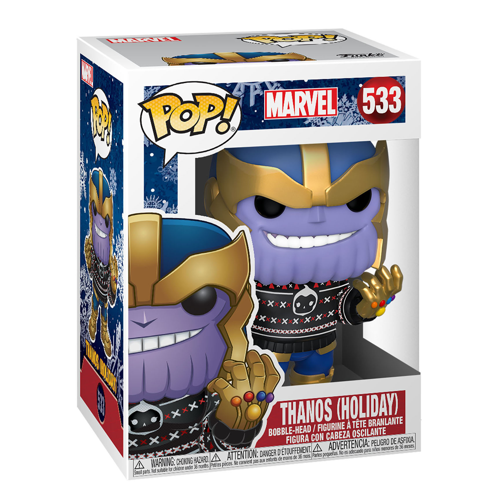 Игрушка Funko Pop Bobble Marvel holiday Thanos Fun2507 - фото 2
