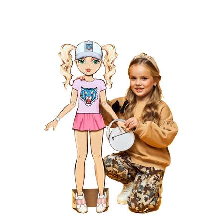 Кукла BIBALINA с одеждой из картона Trendy doll Мира