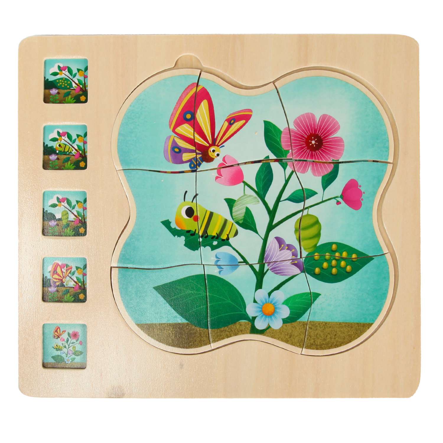 Набор игровой BabyGo Рамка-пазл Цветок многослойный - фото 1