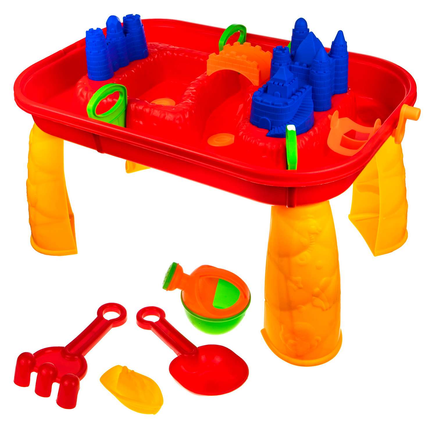 Игровой набор 1 TOY Столик для игры с водой и песком 10 предметов - фото 1