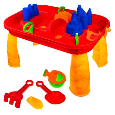 Игровой набор 1 TOY Столик для игры с водой и песком 10 предметов