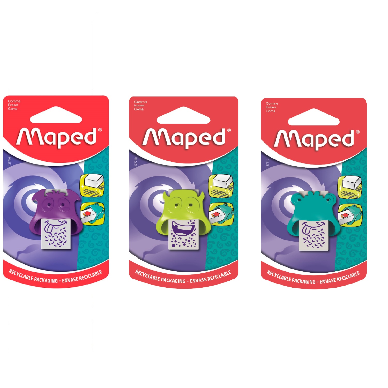 Ластик MAPED Monster в асс 1723983 - фото 1