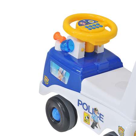 Детская каталка EVERFLO Полицейская машина ЕС-902Р blue с родительской ручкой