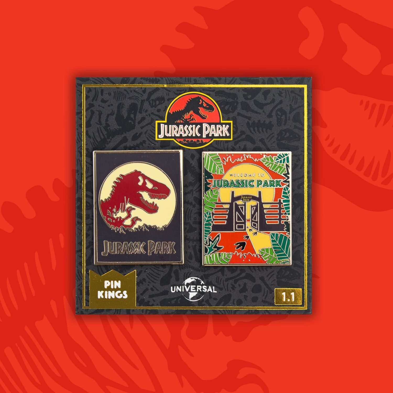 Набор значков Jurassic Park Парк юрского периода 2 шт - Welcome to Jurassic Park и Логотип - фото 5