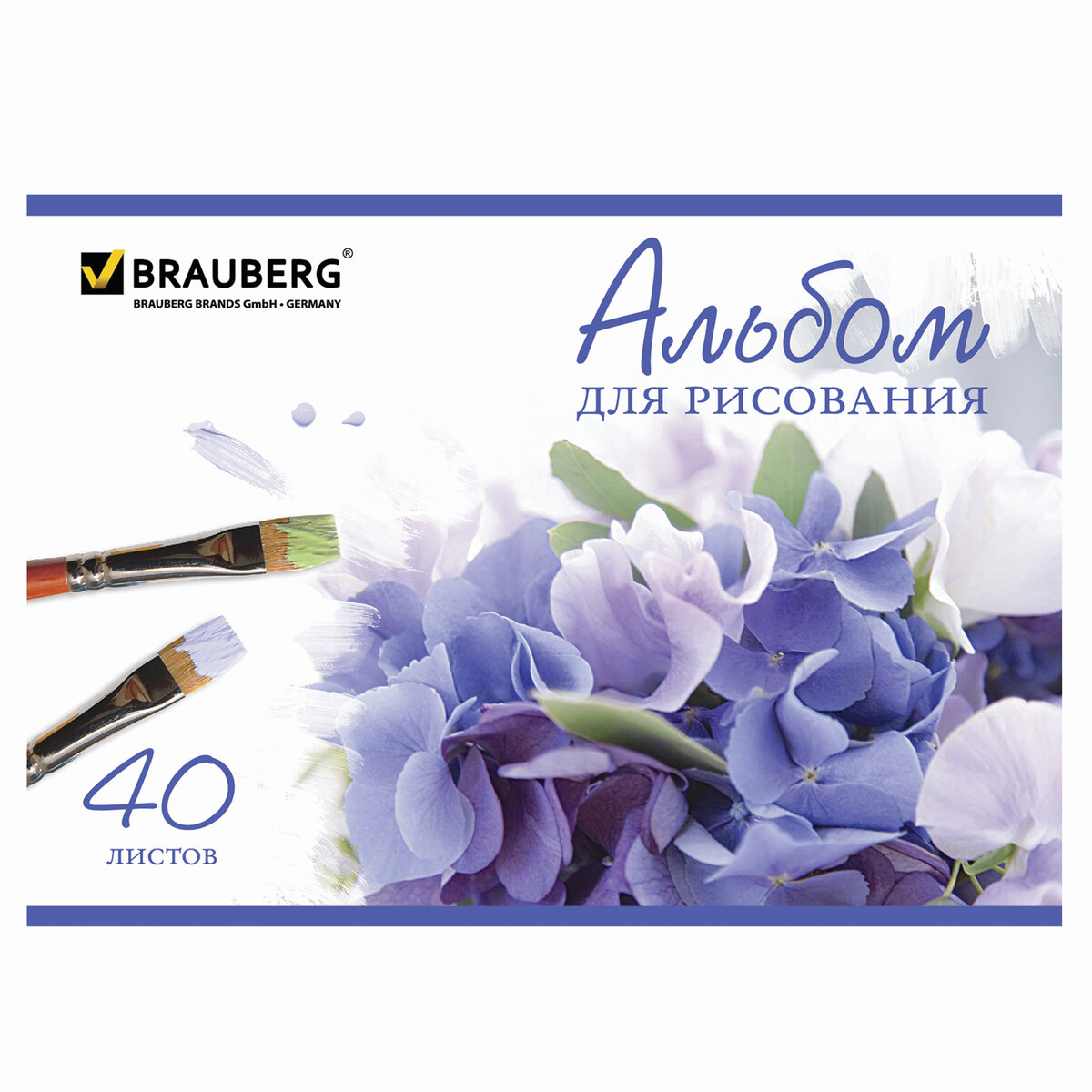 Альбом для рисования Brauberg А4 40л комплект 4шт Цветы - фото 9