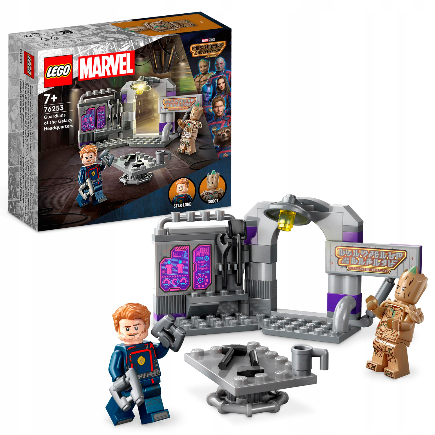 Конструктор детский LEGO Marvel Штаб-квартира Стражей Галактики 76253  купить по цене 1504 ₽ в интернет-магазине Детский мир