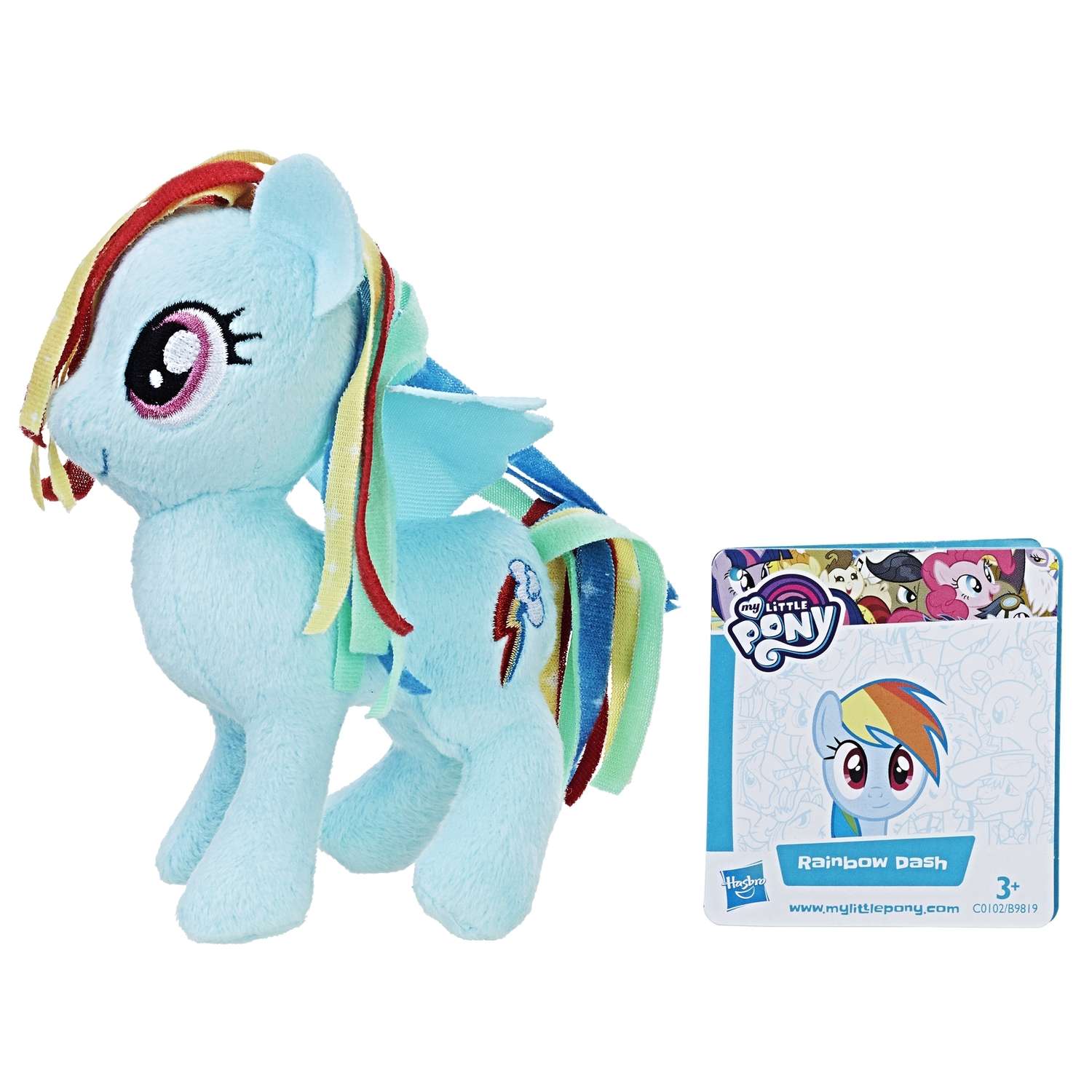 Игрушка мягкая My Little Pony Пони Рейнбоу Дэш 2 с волосами C0102EU4 - фото 2