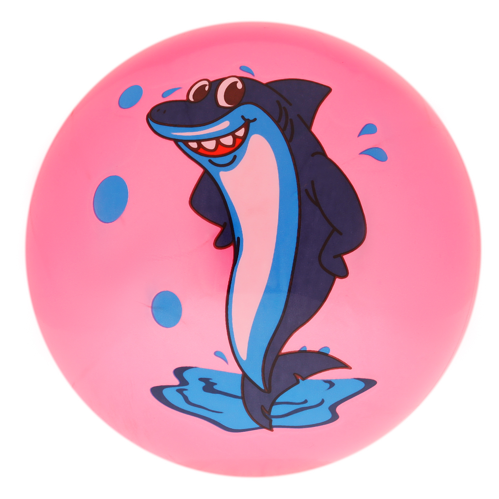 Мяч Zabiaka детский «Дельфинчики». d=25 см. 60 г. цвет розовый. принт - фото 2