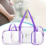 Сумка в роддом ROXY-KIDS прозрачная 3 шт цвет фиолетовый