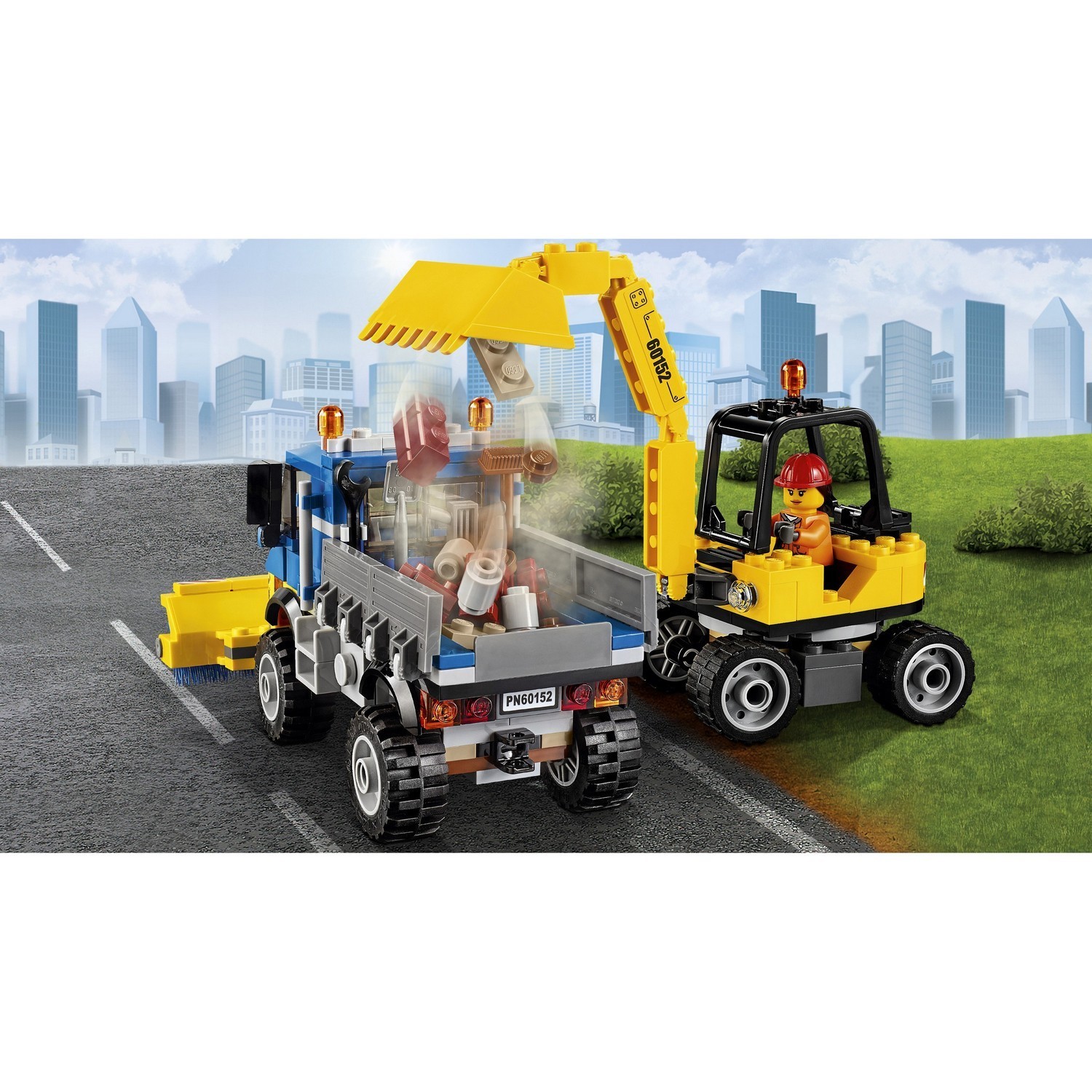 Lego city great vehicles sweeper & excavator 60152 on sale