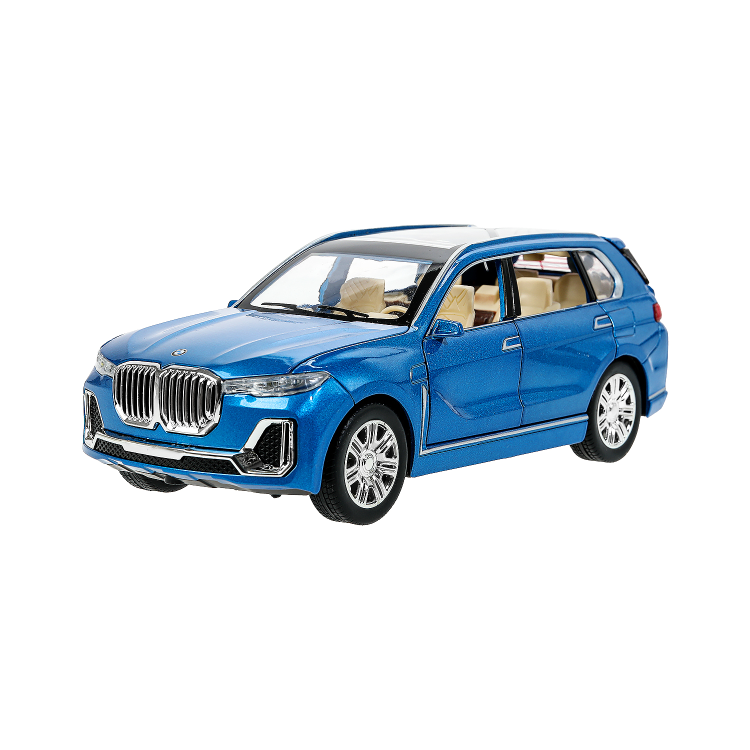 Автомобиль Технопарк BMW x7 1:26 синий 384347 - фото 3