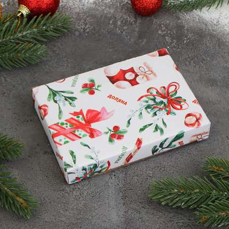 Подставка Доляна под чайный пакетик «Рождественский снеговик» 12×8.4×1.5 см цвет белый