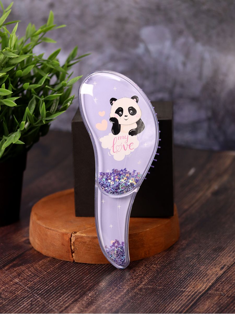 Расческа iLikeGift Sequins panda purple - фото 6