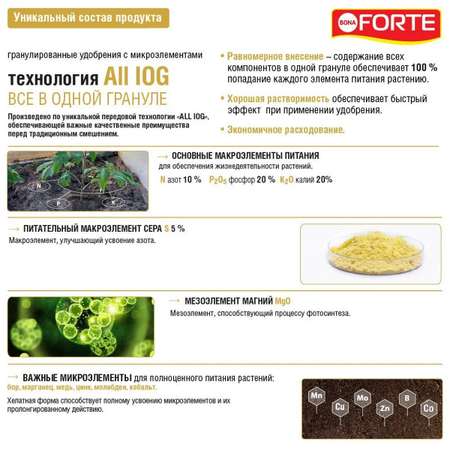 Удобрение Bona Forte Овощное 2.5 кг