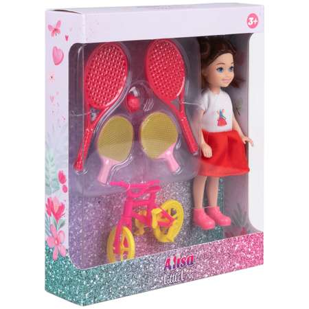 Кукла детская 1TOY Alisa Little Love с аксессуарами брюнетка маленькая мини 14 см