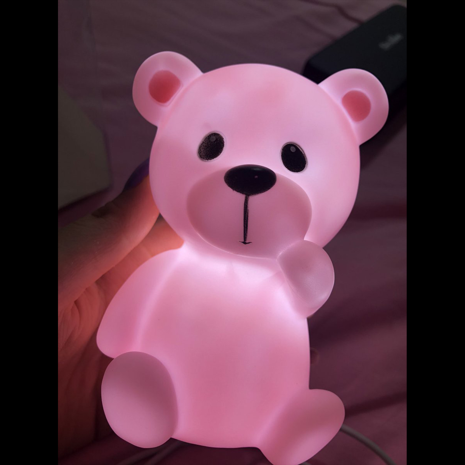 Ночник-светильник MINI-TOYS Милый мишка розовый свет - фото 3