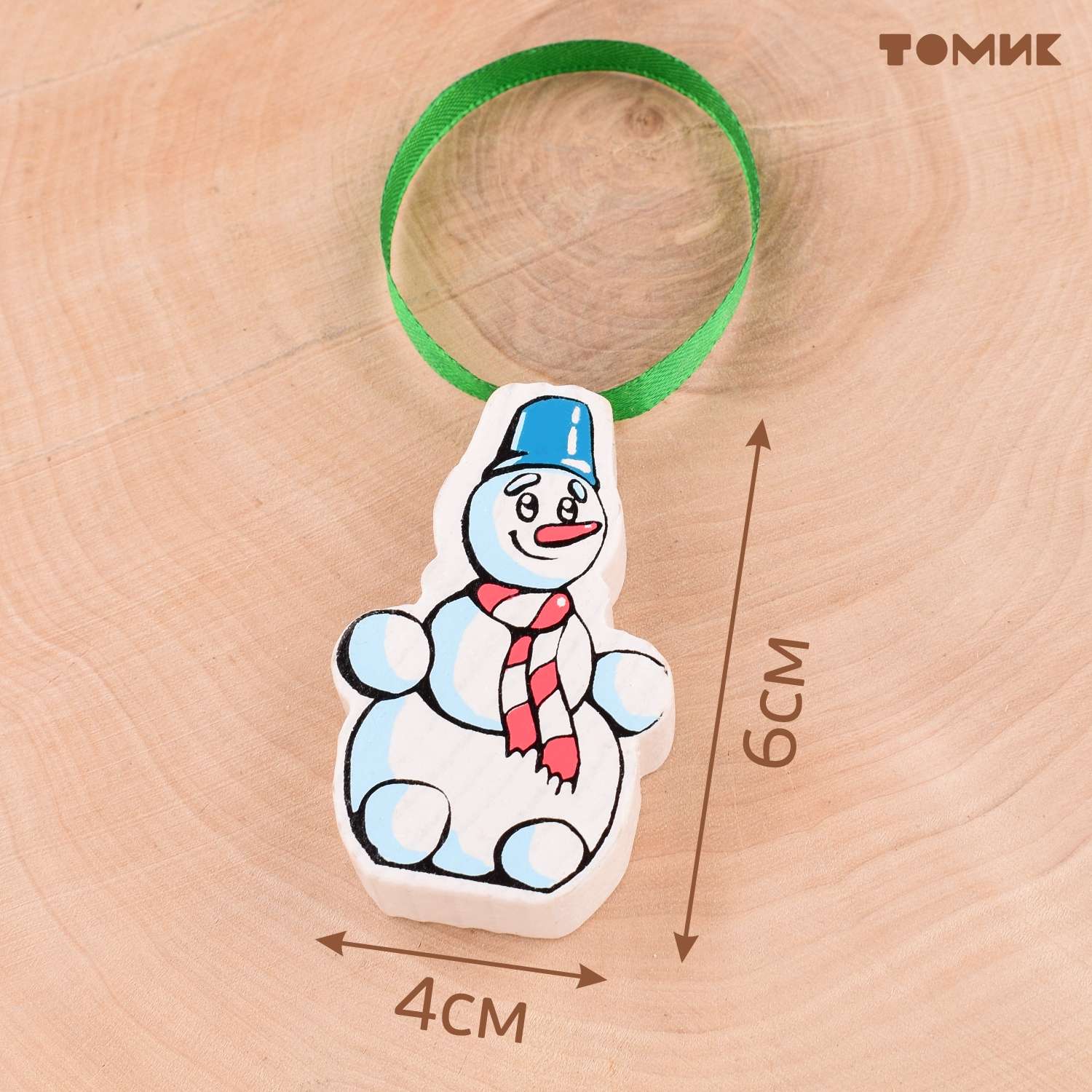 Ёлочная игрушка Томик Снеговик 2022-5 - фото 2