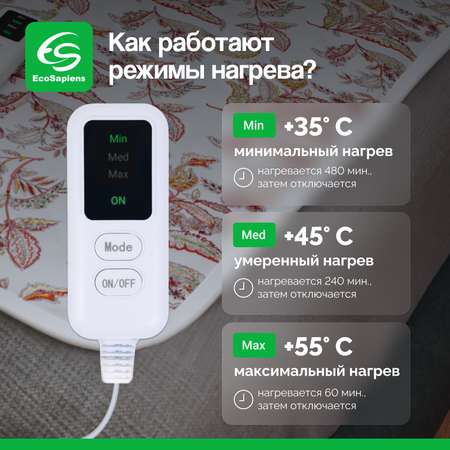 Электропростынь EcoSapiens Linen 150х90 см