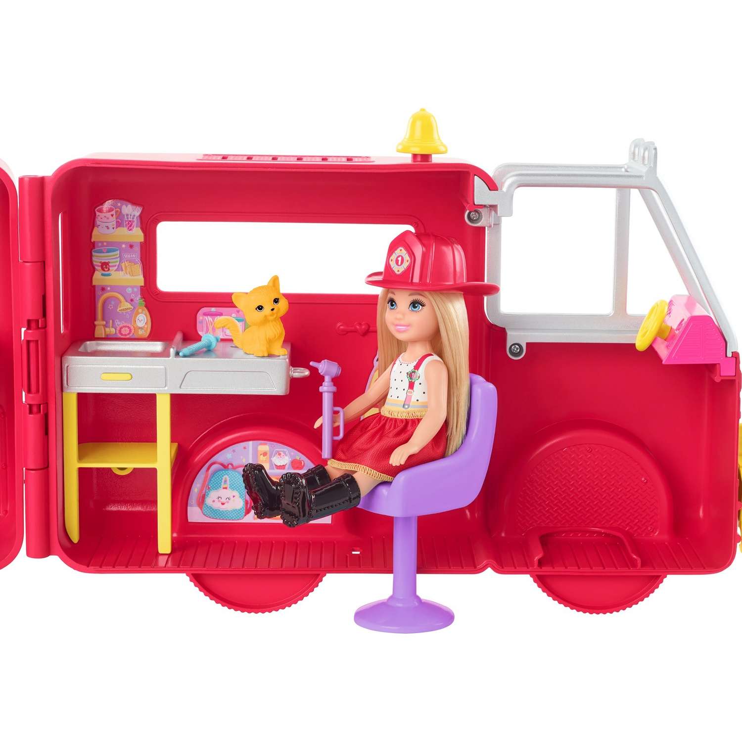 Набор игровой Barbie Челси и пожарная машина HCK73 HCK73 - фото 7