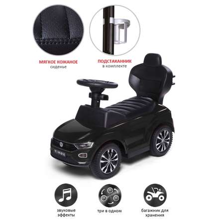 Каталка BabyCare T-ROC кожаное сиденье черный