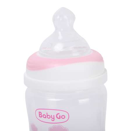 Бутылочка BabyGo широкое горлышко 125 мл Pink Z-002