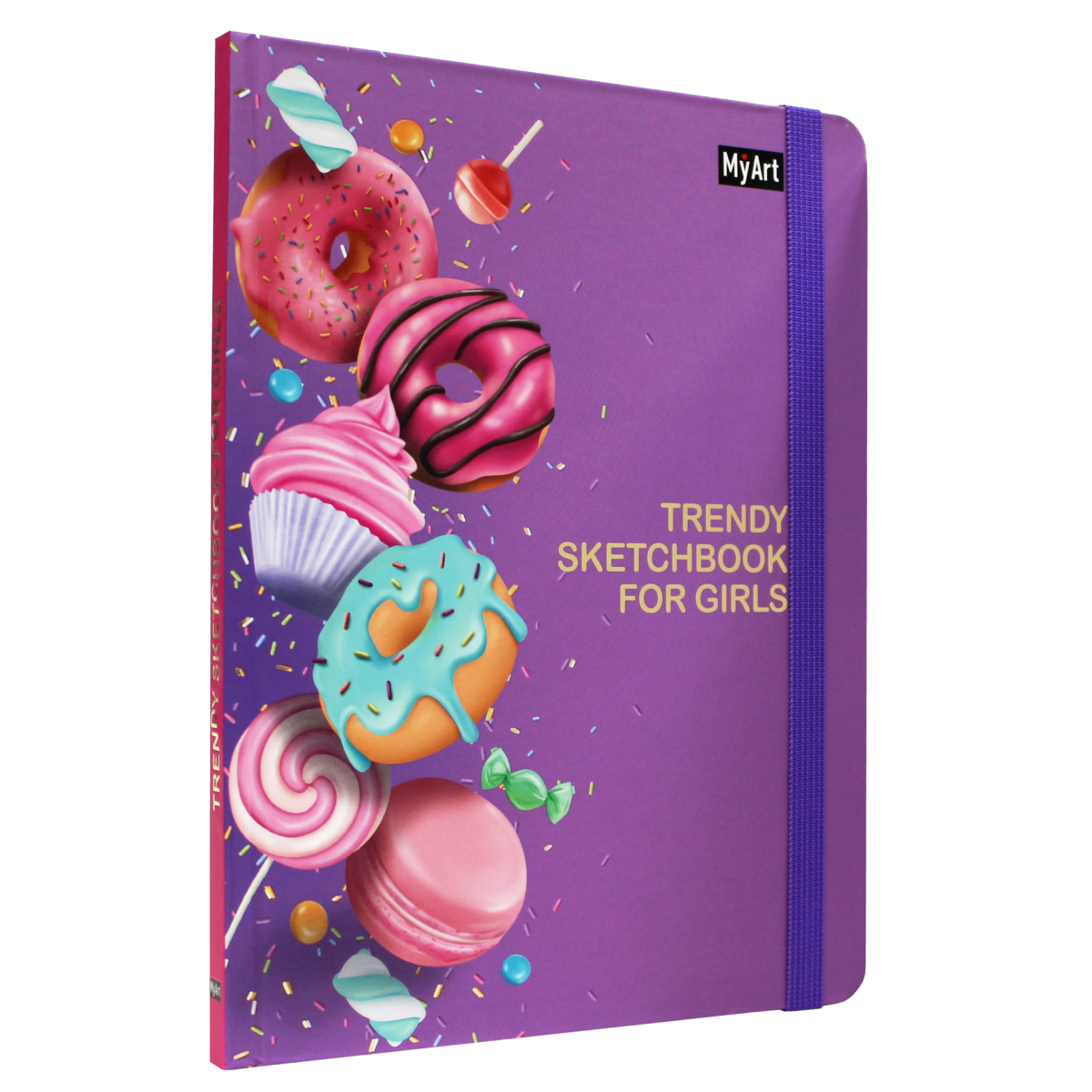 Блокнот Проф-Пресс Myart Trendy Sketchbook for Girls Пончики - фото 2