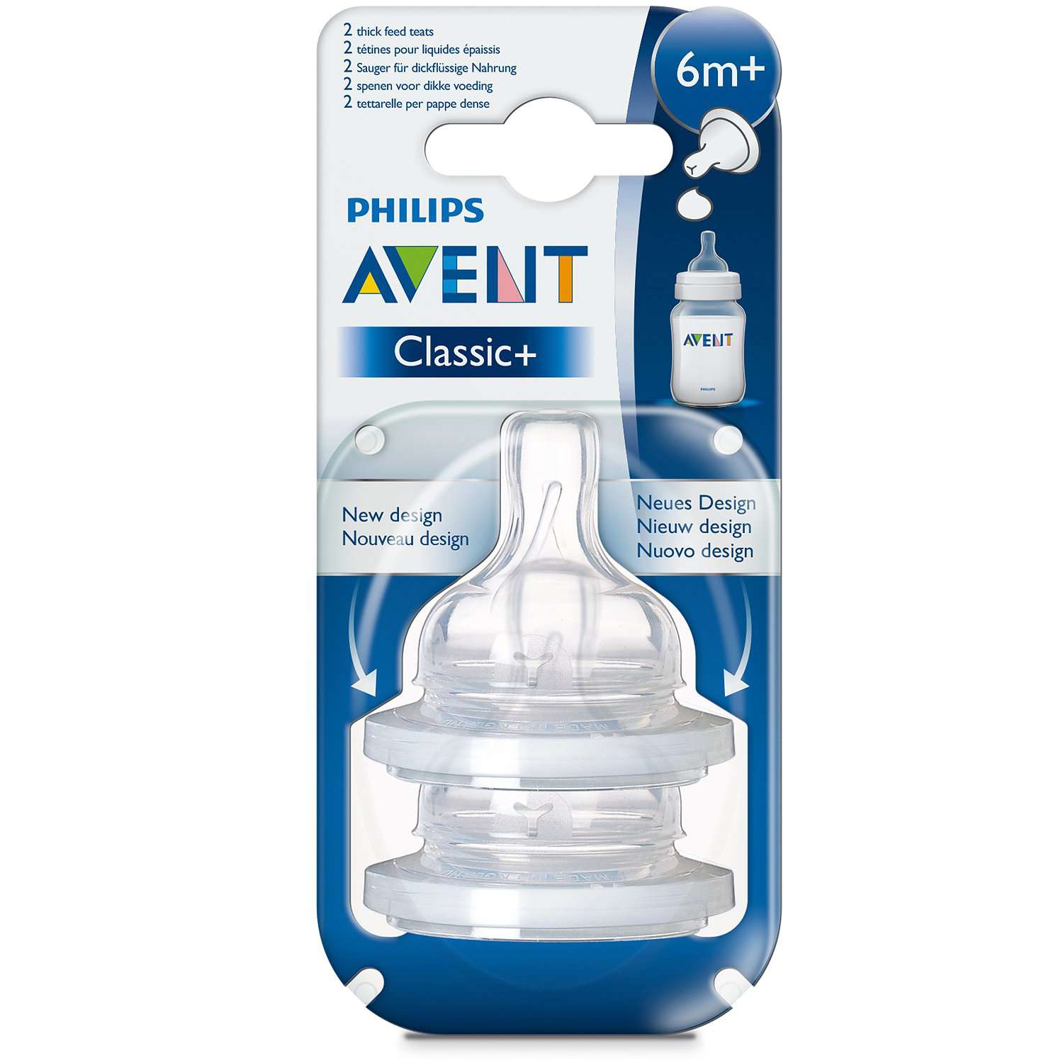 Соска для густых жидкостей Philips Avent Anti-colic с 6месяцев 2шт SCF636/27 - фото 2