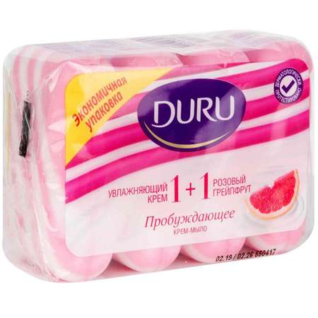 Мыло DURU Soft Sensation туалетное Грейпфрут 4*90г