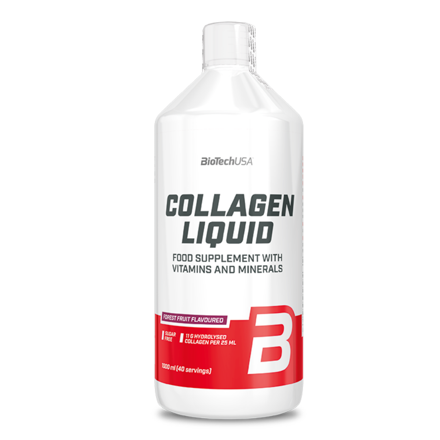 Коллаген жидкий BiotechUSA Collagen Liquid 1000 мл лесные ягоды - фото 1