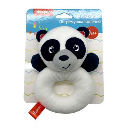 Погремушка-колечко Fisher Price Панда развивающая мягкая игрушка для детей 0+