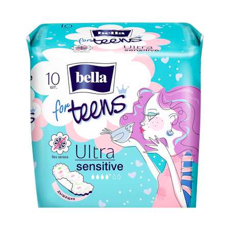 Гигиенические прокладки BELLA for Teens Sensitive 10 шт
