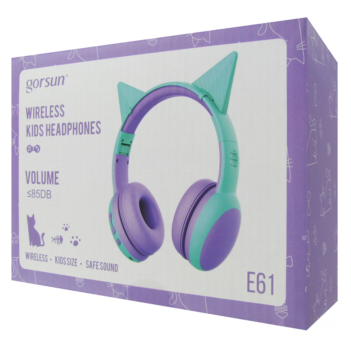 Наушники Gorsun E61 purple bluetooth - фото 5