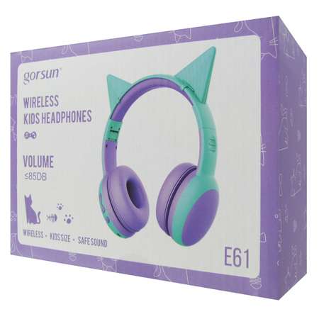 Наушники Gorsun E61 purple bluetooth