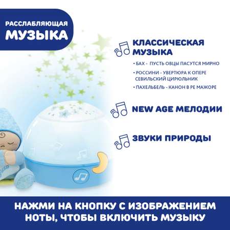 Проектор CHICCO Ночник Первые грезы голубой