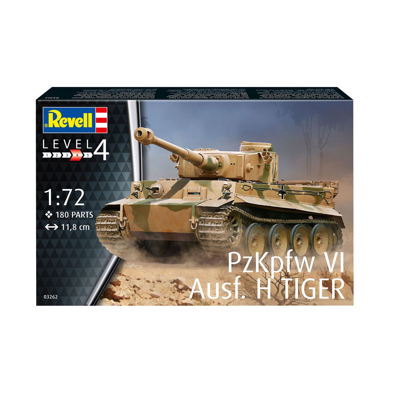 Сборная модель Revell Немецкий тяжелый танк PzKpfw VI Tiger Ausf. H 03262 - фото 8