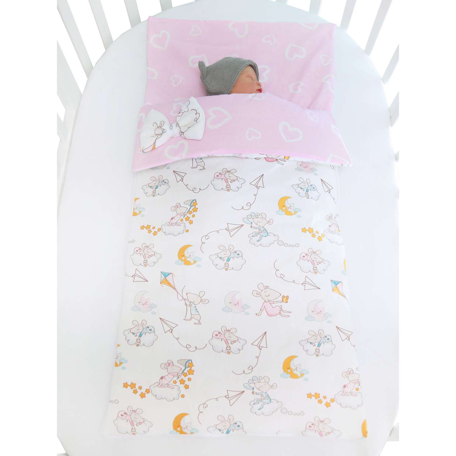 Спальный мешок детский AmaroBaby Magic Sleep Мышата в облаках - фото 2