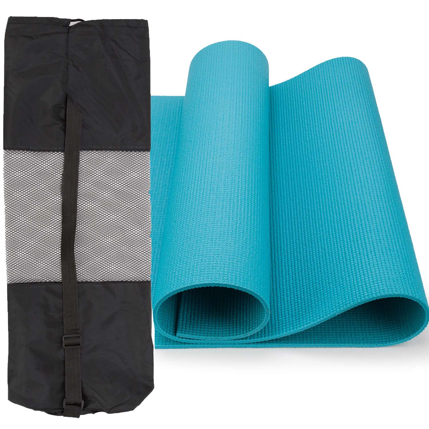 Коврик для йоги SXRide Коврик для йоги 173х61х0.6 см синий с сумкой - фото 1
