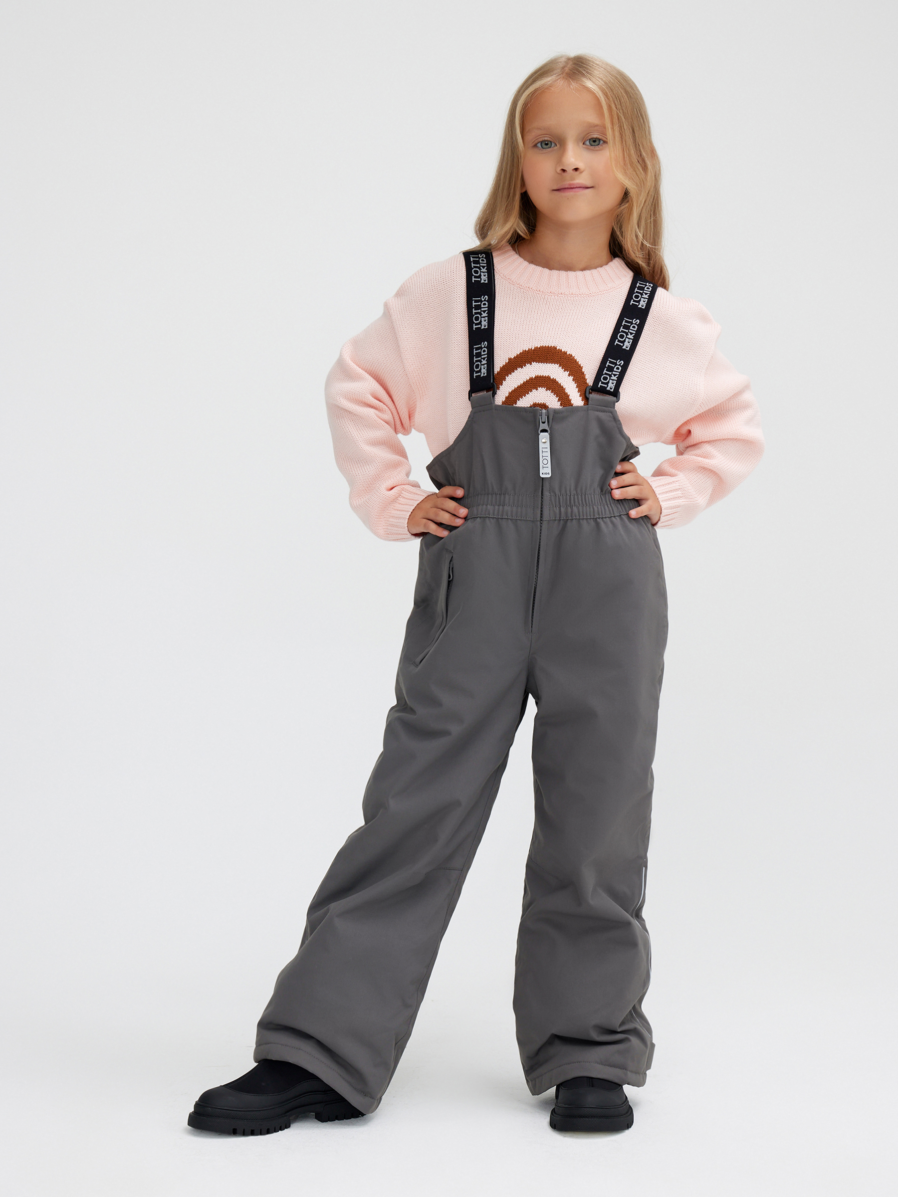 Полукомбинезон Totti Kids AW23TKG007/Полукомбинезон детский/Серый - фото 1