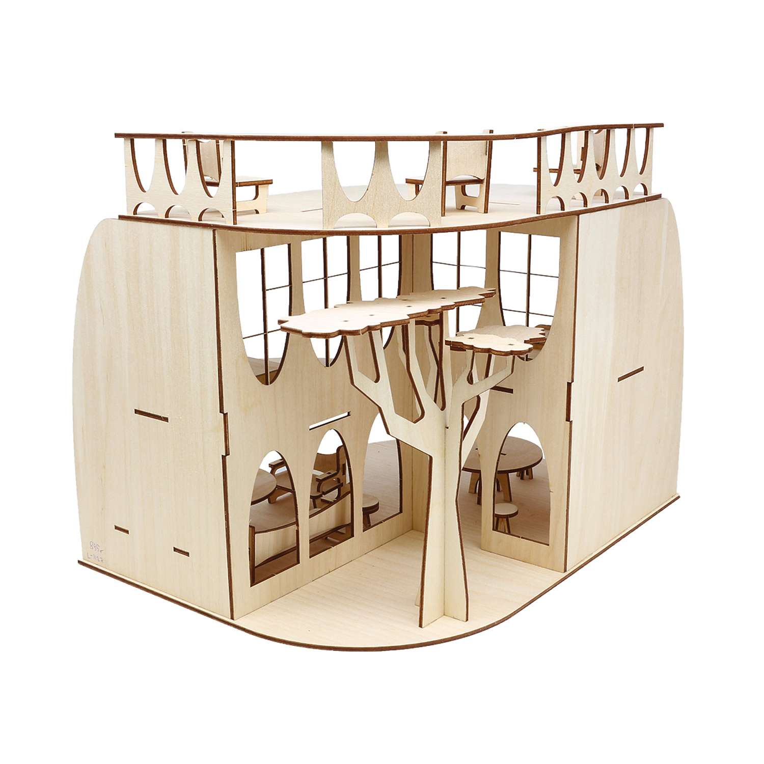 Деревянная заготовка Astra Craft дом с мебелью 60*30см - фото 3