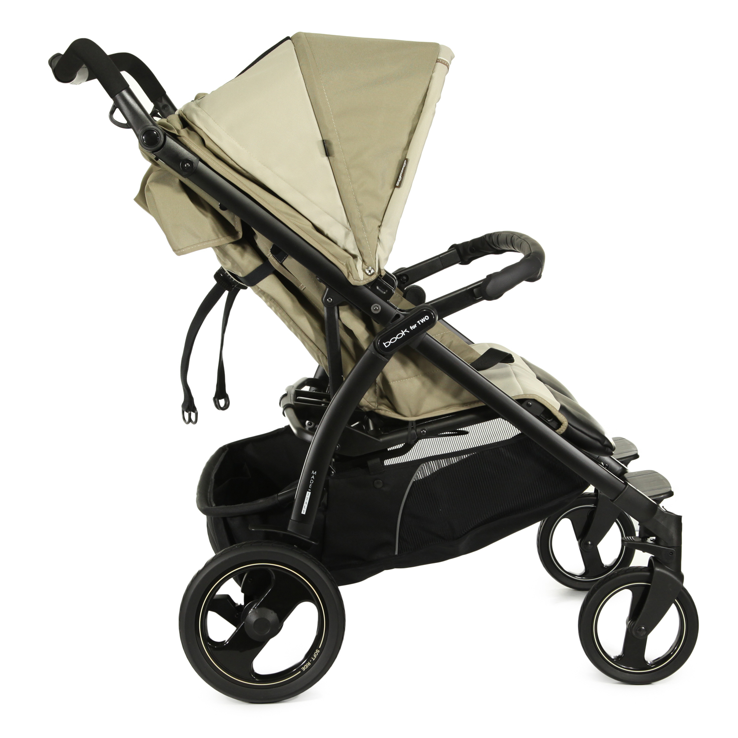 Коляска прогулочная для близнецов Peg-Perego Book For Two Classic Beige - фото 5