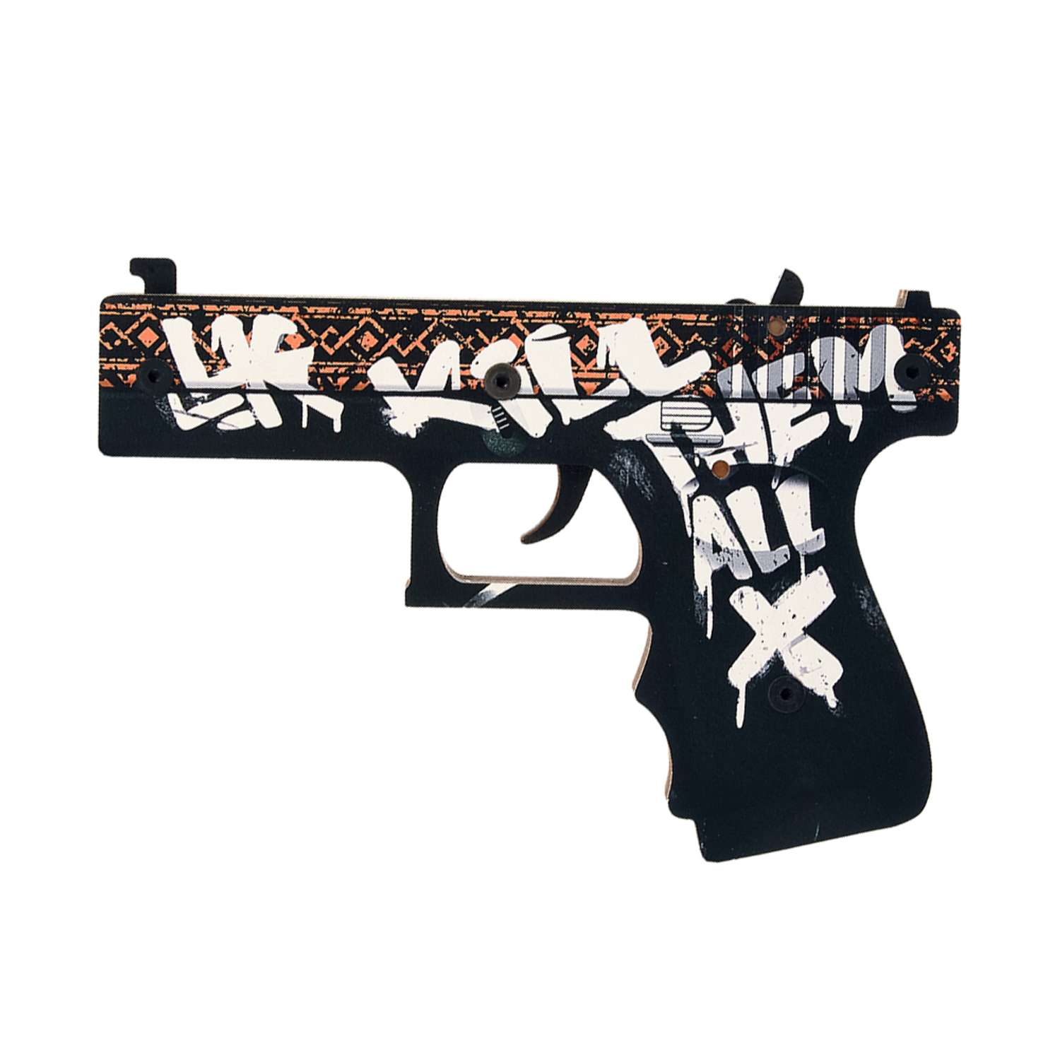 Игрушечный пистолет Go-Wood Glock-18 версия 1.6 Пустынный Повстанец деревянный резинкострел - фото 1