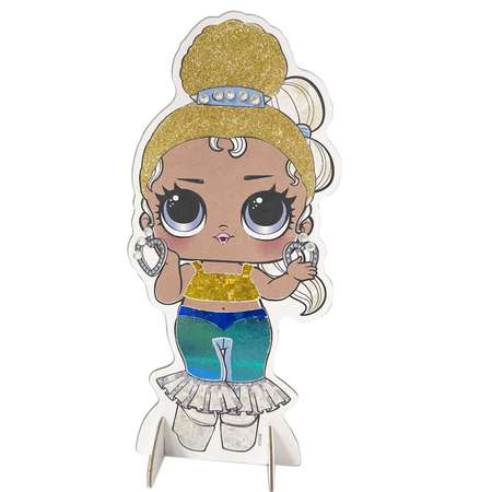 Набор для творчества детский L.O.L. Surprise! Большая кукла из картона Звезда со стразами фольгой и наклейками