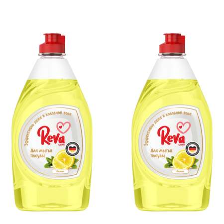 Средство для посуды Reva Care Dishwash с ароматом Лимона 2 упаковки по 450 мл