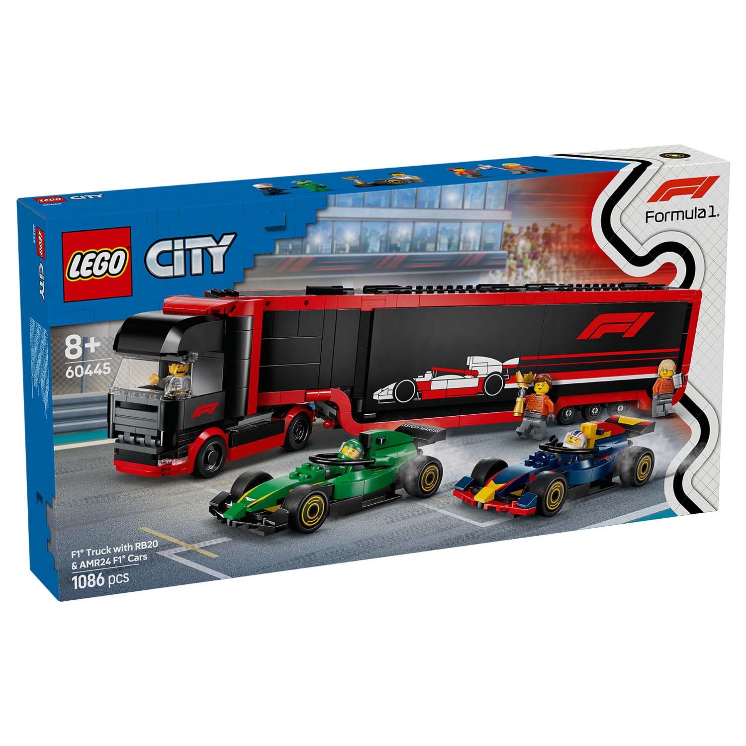 Конструктор детский LEGO City Автовоз F1 с машинами RB20 и AMR24 - фото 6