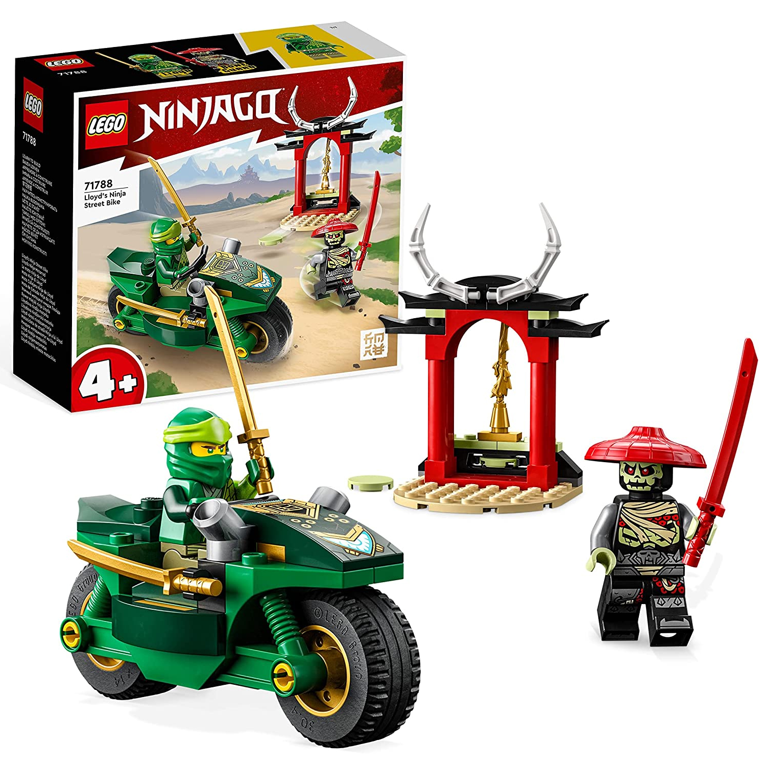 Конструктор детский LEGO Ninjago Уличный мотоцикл ниндзя Ллойда 71788 - фото 1