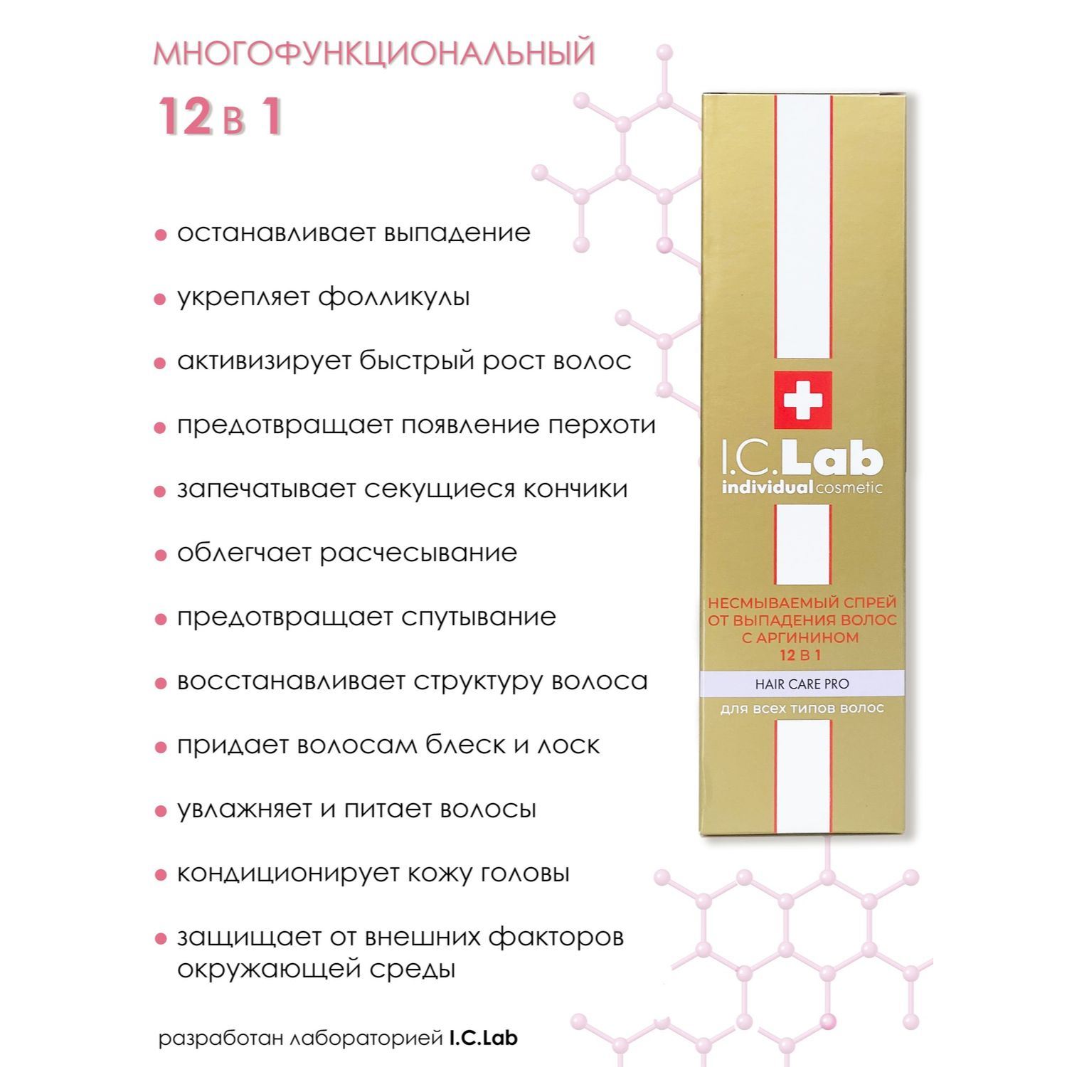 Спрей для волос I.C.Lab Individual cosmetic 12 в 1 многофункциональный 150 мл - фото 2