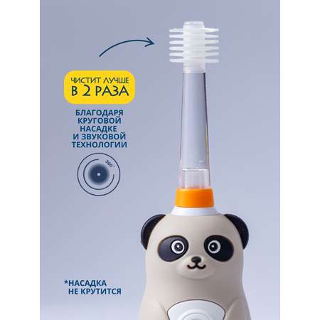 Зубная щетка электрическая Mega Ten kids sonic Панда детская